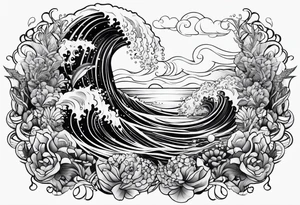 Ocean theme tattoo idea
