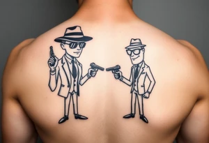 Spy vs spy  cartoon tattoo idea