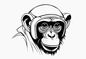 MONKEY WITH HANDS ON EYES tattoo idea