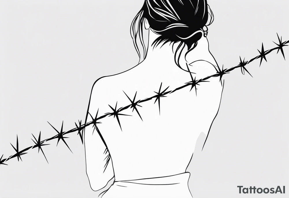 barbed wire starting from the shoulder to the arm tattoo idea