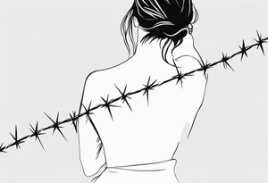 barbed wire starting from the shoulder to the arm tattoo idea