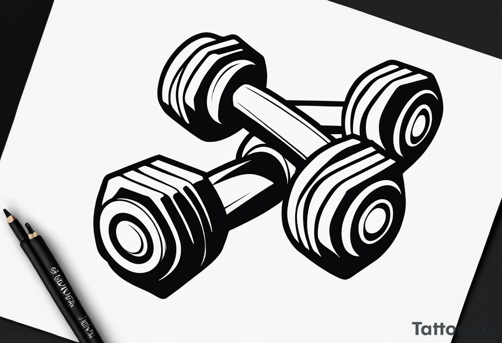 dumbbells tattoo idea