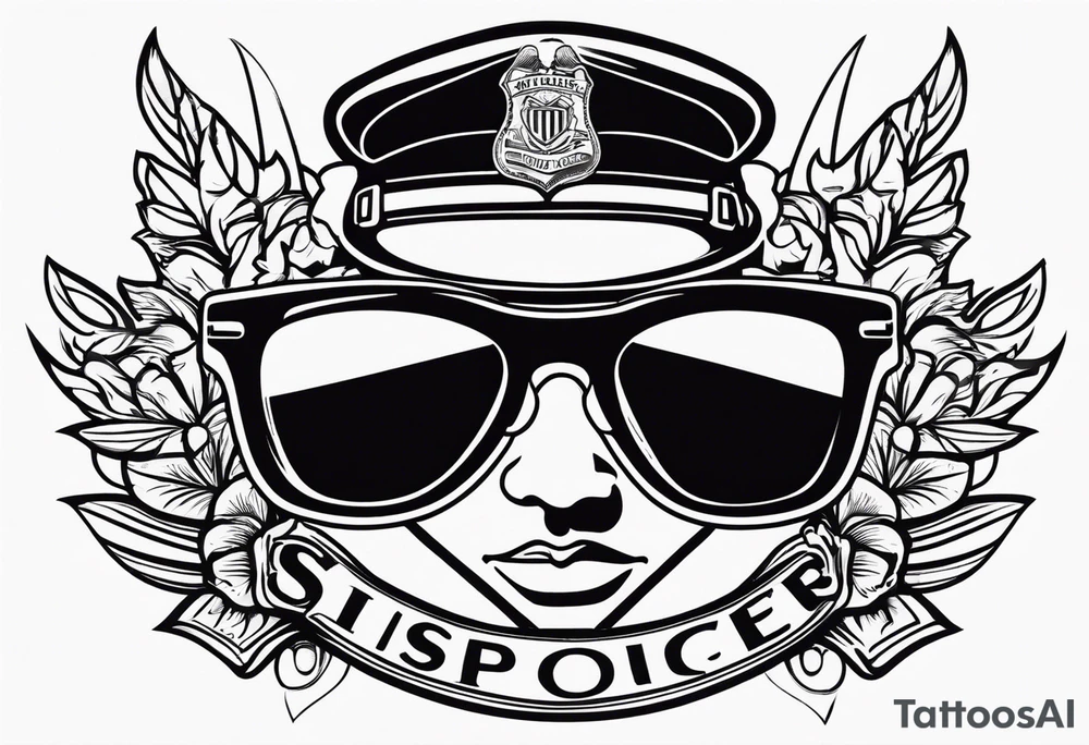 sunglasses officer tattoo idea