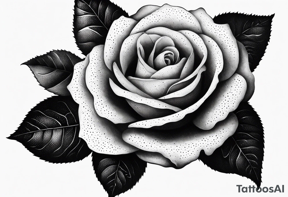 Romantic rose tattoo idea