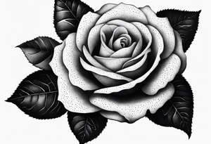 Romantic rose tattoo idea