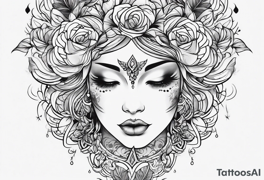 Motherwith 3 daughtersbaby tattoo idea