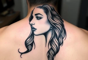 Hear no evil see no evil speak no evil for a tatto with a  women with long waves hair that runs down her face and back as she tells us  hear no evil speak and see no evil tattoo idea