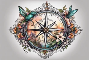 Dead rabbit fairy compass tattoo idea