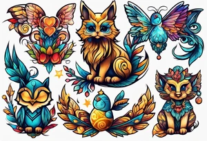 Animal cute tattoo idea
