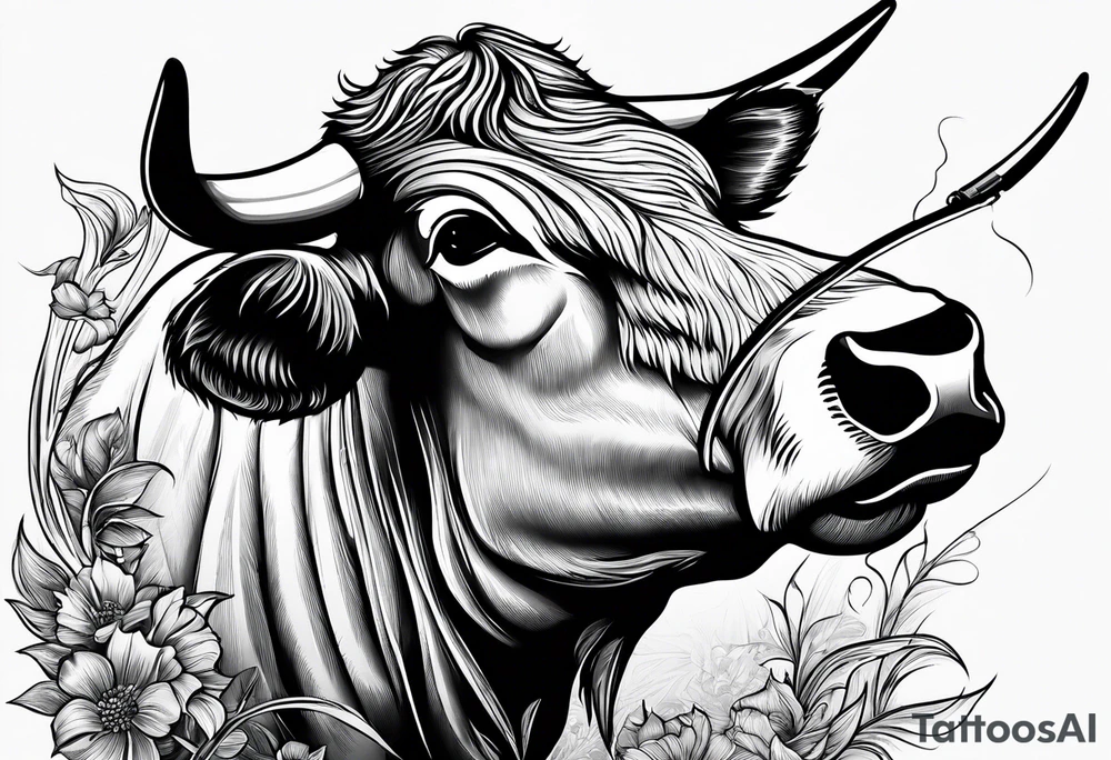 hunting and cows and bulls and fishing and love tattoo idea