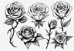 rosas con espinas tattoo idea