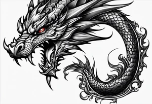 Dragon face tattoo idea