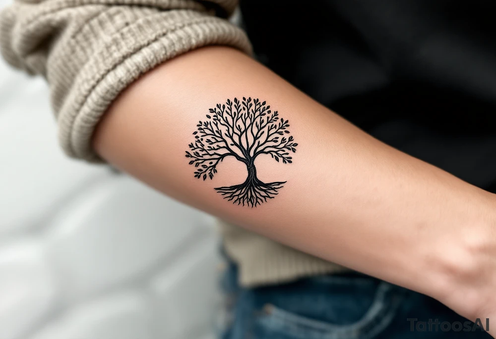 reloj de arena, arbol de la vida, universo tattoo idea