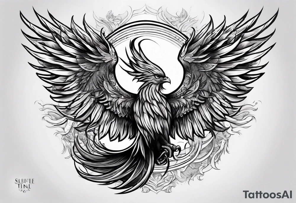 phoenix rising from the ashes tattoo idea