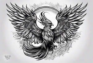 phoenix rising from the ashes tattoo idea