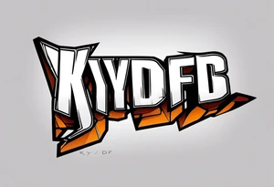 “KYDF” in borderlands font tattoo idea