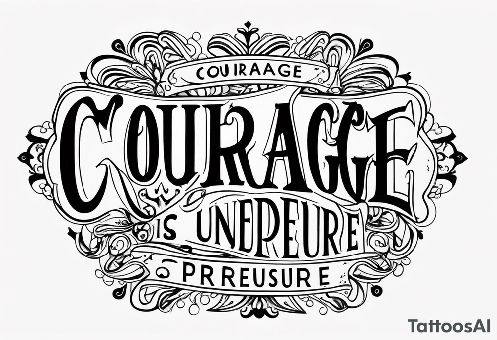 Courage is grace under pressure. tattoo idea