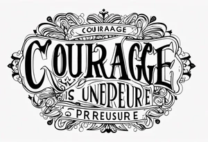 Courage is grace under pressure. tattoo idea