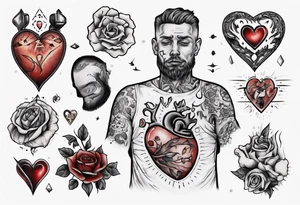 man getting a tattoo on his heart tattoo idea
