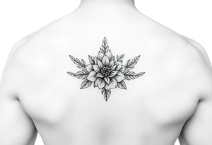 Make something similar to this. It should be a small, unique floral design. tattoo idea