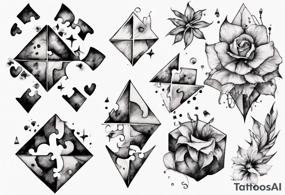piece of puzzle tattoo idea