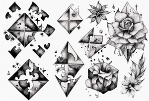 piece of puzzle tattoo idea