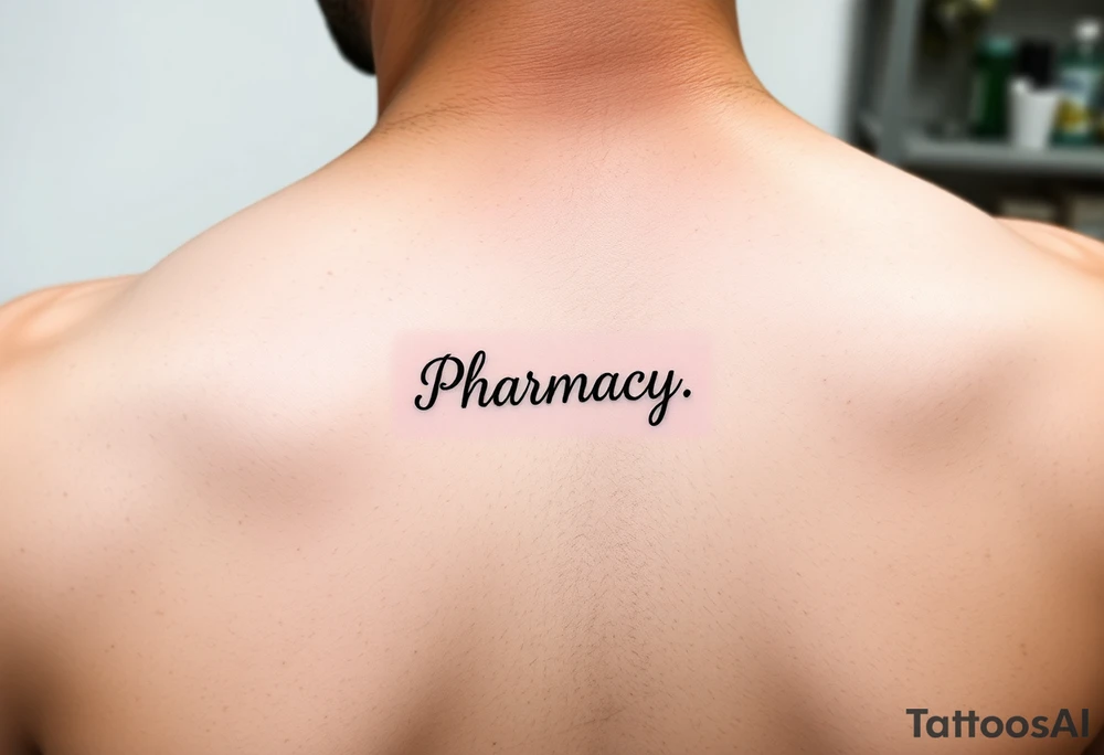 Pharmacy tattoo for the inside wrist, feminine tattoo idea