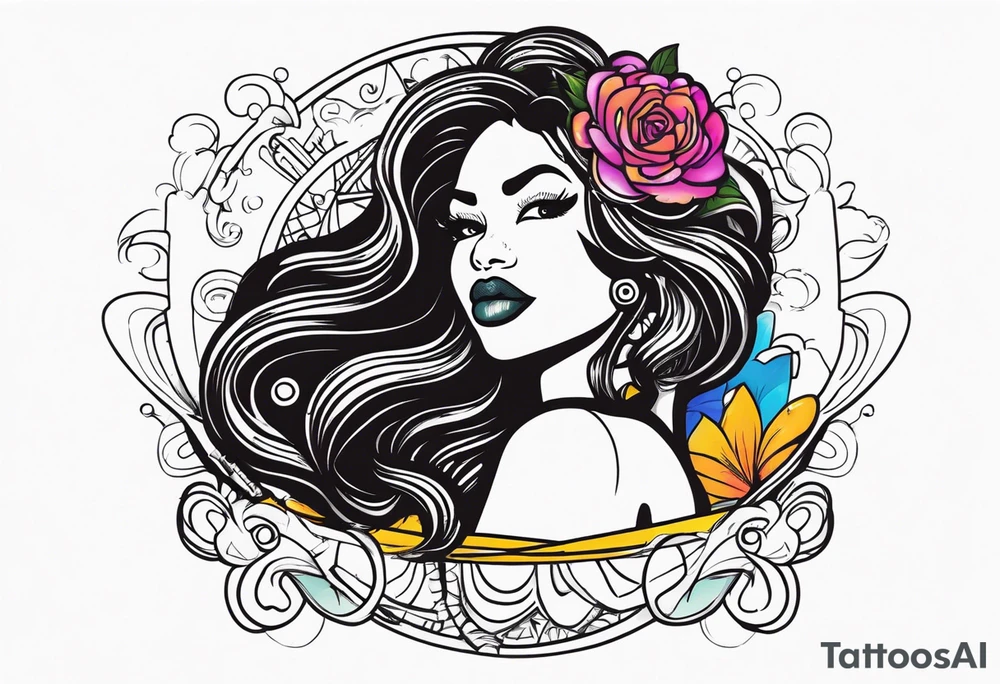leo black woman tattoo idea