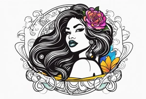 leo black woman tattoo idea