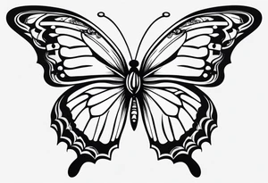 Line butterfly tattoo idea