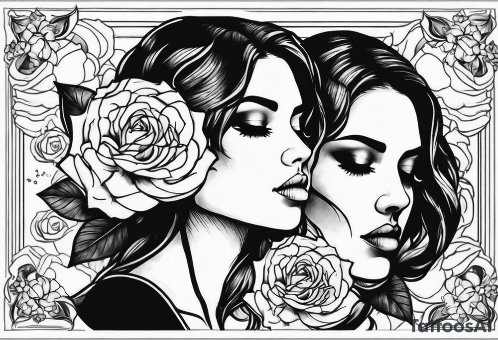 Faces rosas caveira tattoo idea