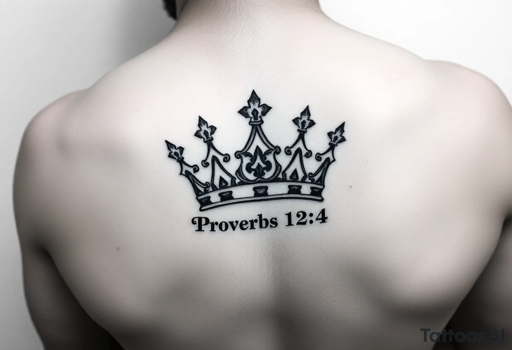 proverbs 12:4 crown small tattoo tattoo idea