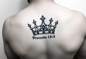 proverbs 12:4 crown small tattoo tattoo idea