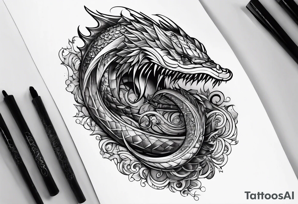 Leviathan wrapped around my fore arm tattoo idea