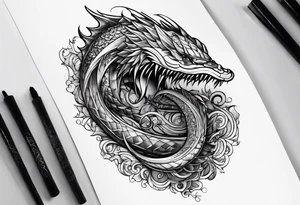 Leviathan wrapped around my fore arm tattoo idea