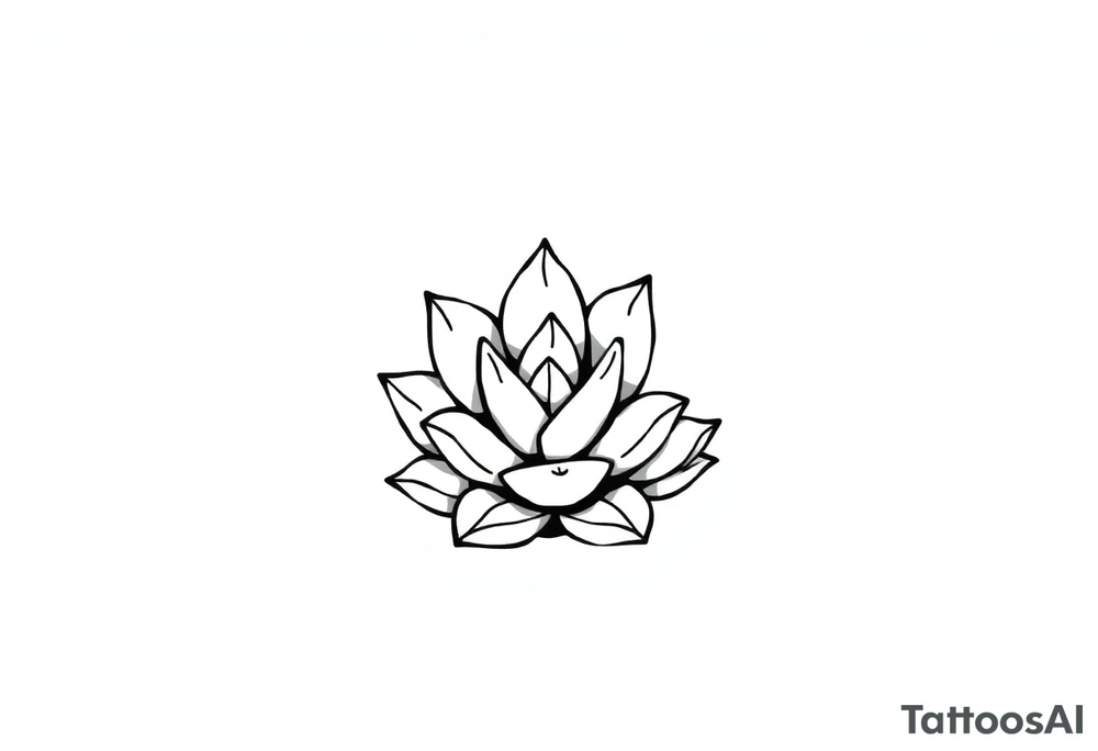 Cute succulent tattoo idea
