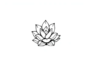 Cute succulent tattoo idea