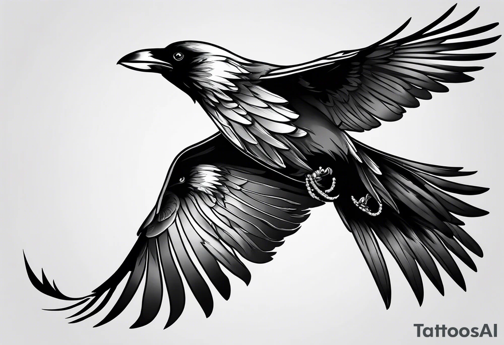 3 crows flying tattoo idea