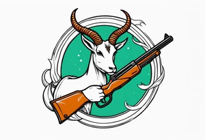 capricorn with shotgun tattoo idea