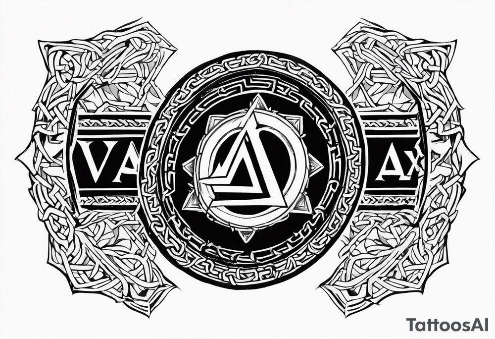 Valhalla round shield axe
Valknut barbed wire chains tattoo idea Valhalla round shield axe
Valknut barbed wire chains tattoo idea