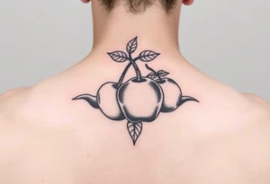 fruits space apples tattoo idea