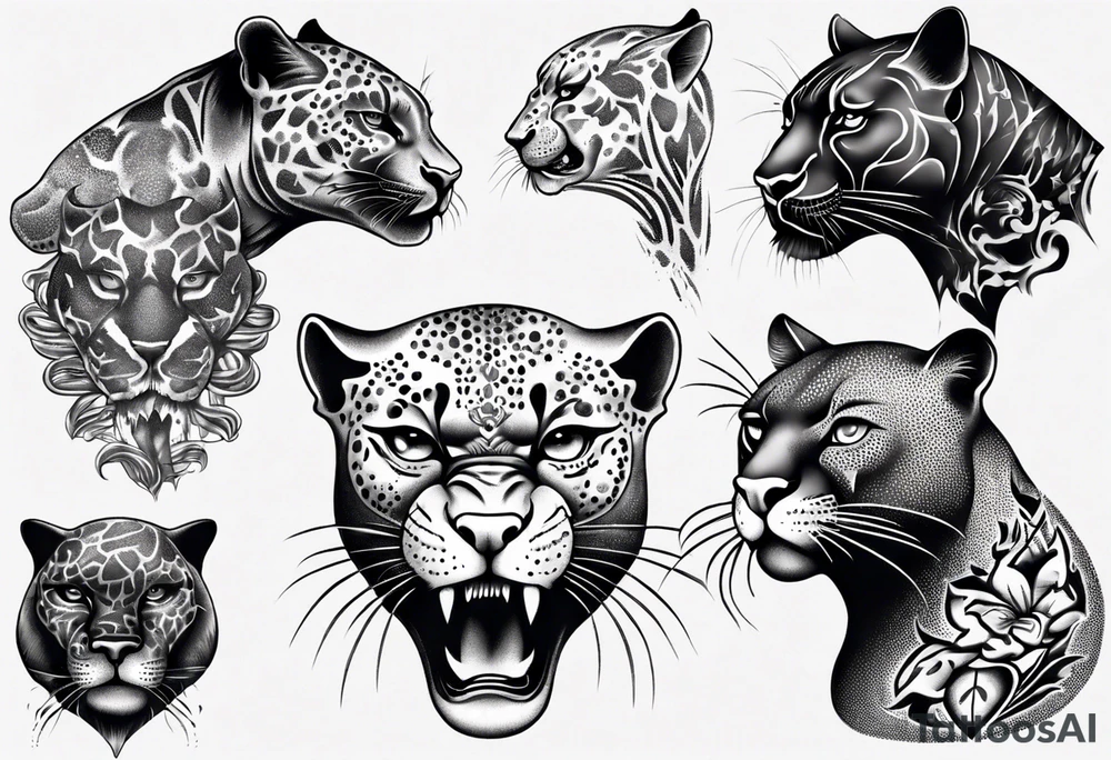Panther body tattoo idea
