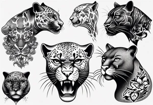 Panther body tattoo idea