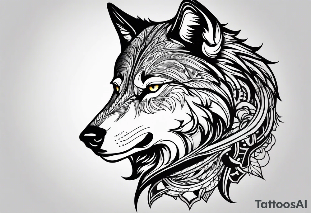 Wolf forearm tattoo idea