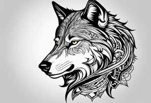 Wolf forearm tattoo idea