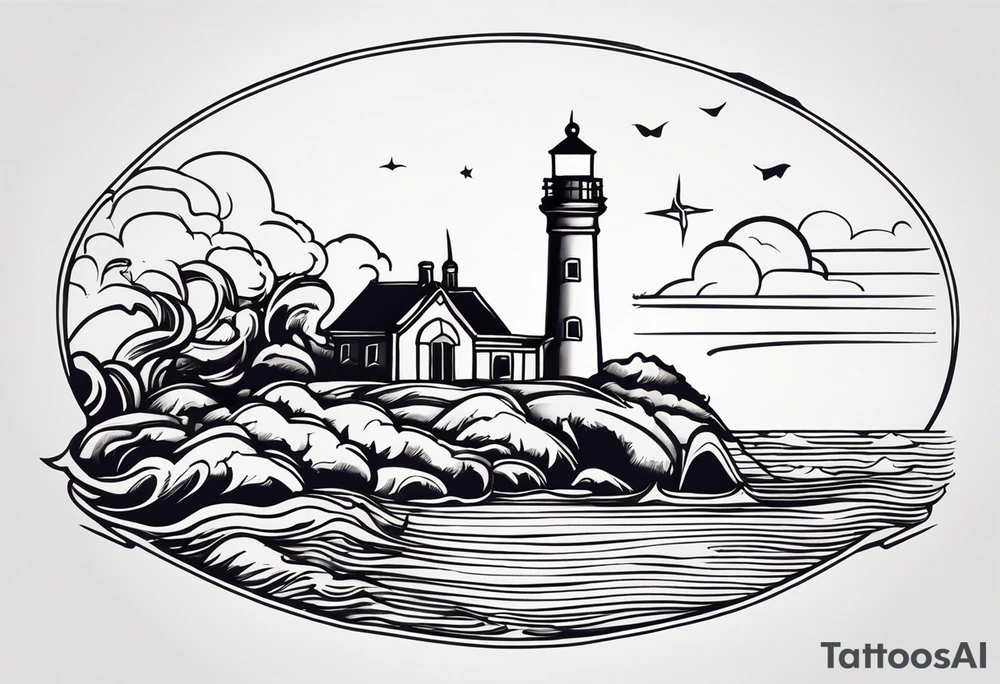Leuchtturm Stacheldraht tattoo idea