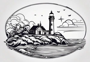 Leuchtturm Stacheldraht tattoo idea