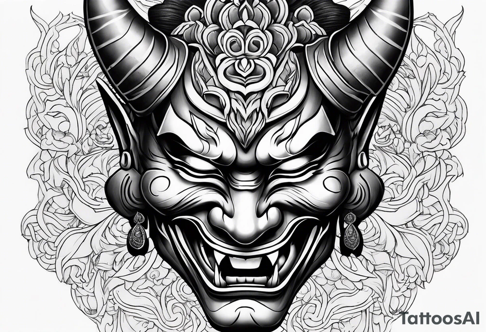 hannya mask tattoo idea