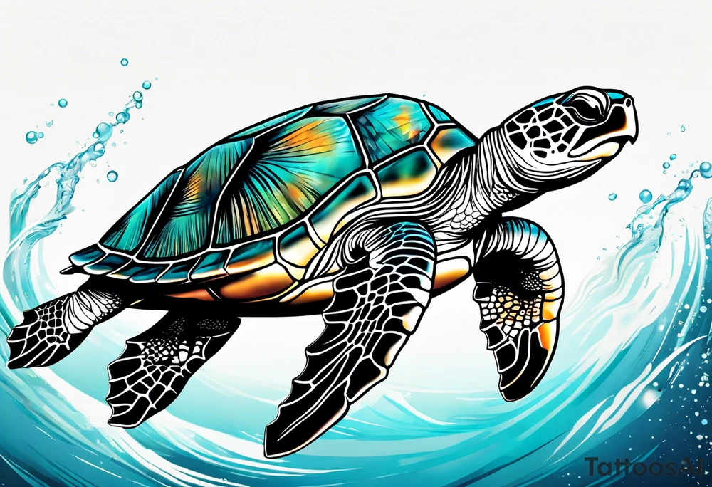 small sea turtle
 tattoo tattoo idea