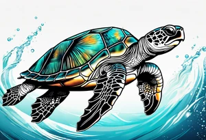 small sea turtle
 tattoo tattoo idea